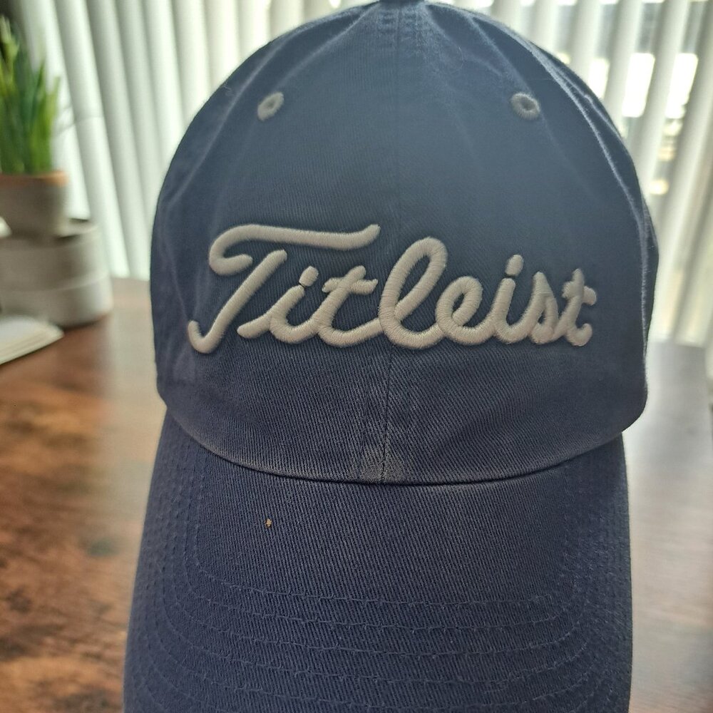 Chicago Cubs Hat Strapback Dad Cap Mens Blue MLB Baseball Titleist Golf